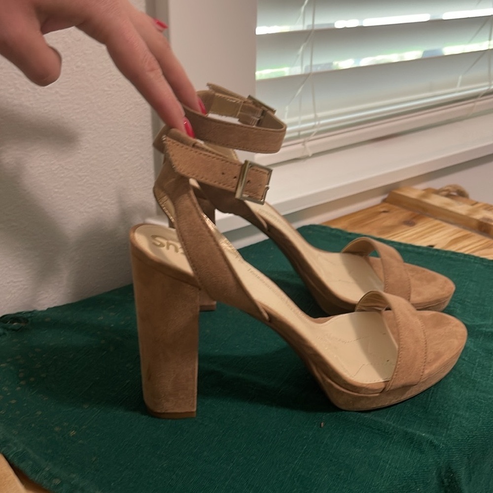 Sam Edelman Suede Platform Strap Heels